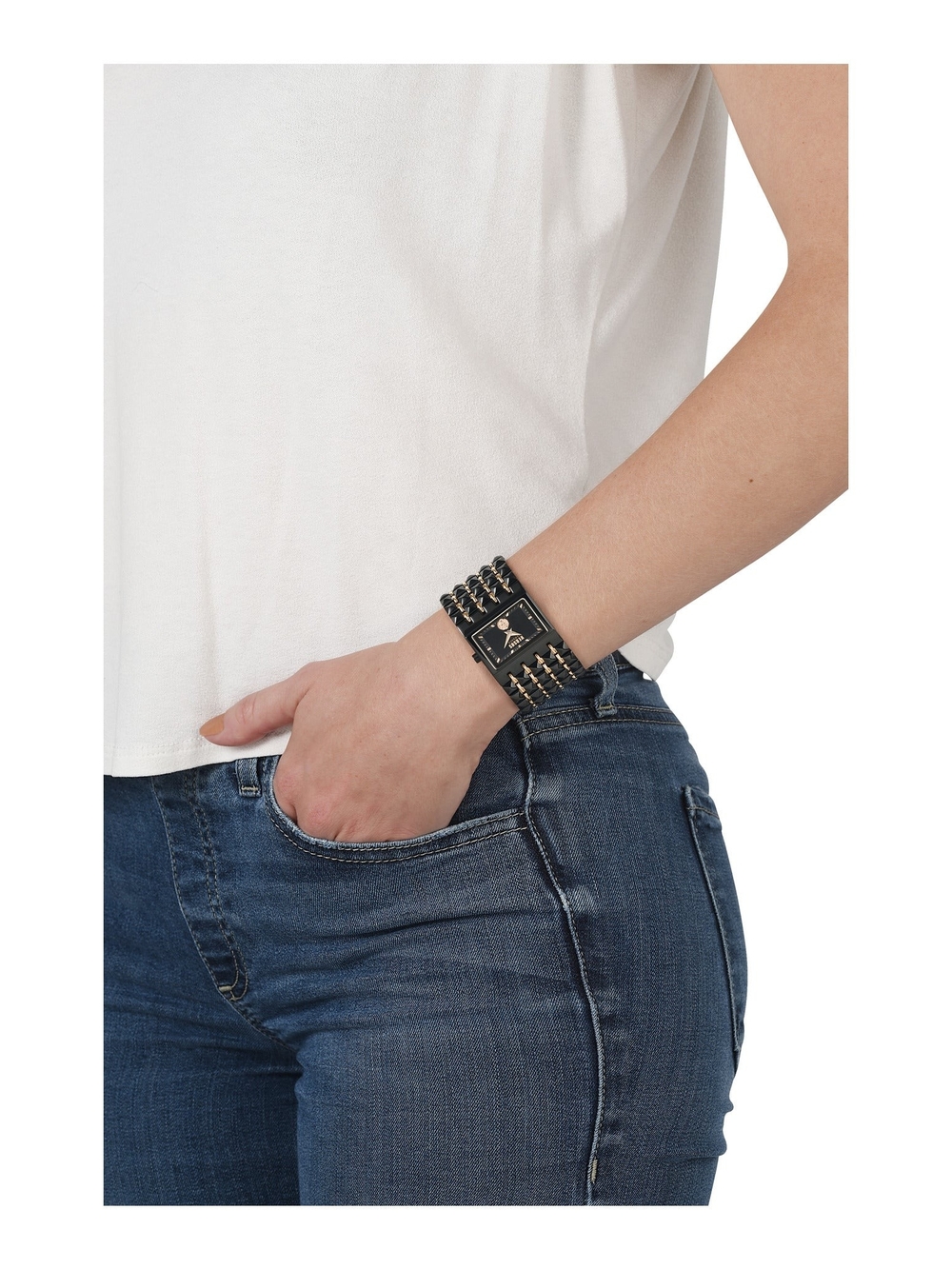 Versus Versace Black and Rose Gold Bracelet Watch